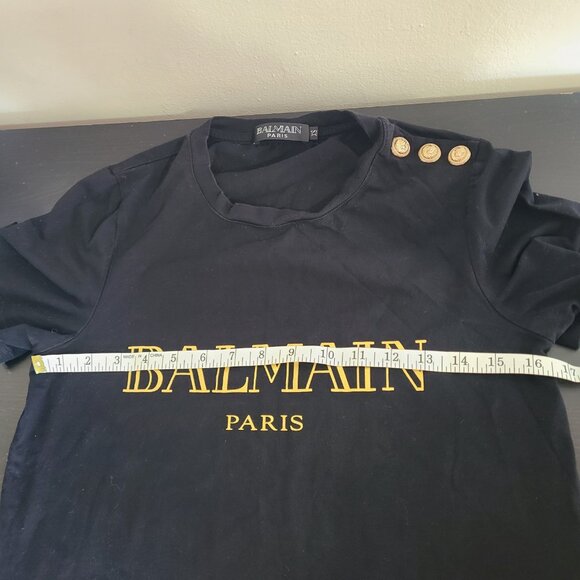 Balmain Women’s T-Shirt Black Top Size XS - Picture 6 of 9